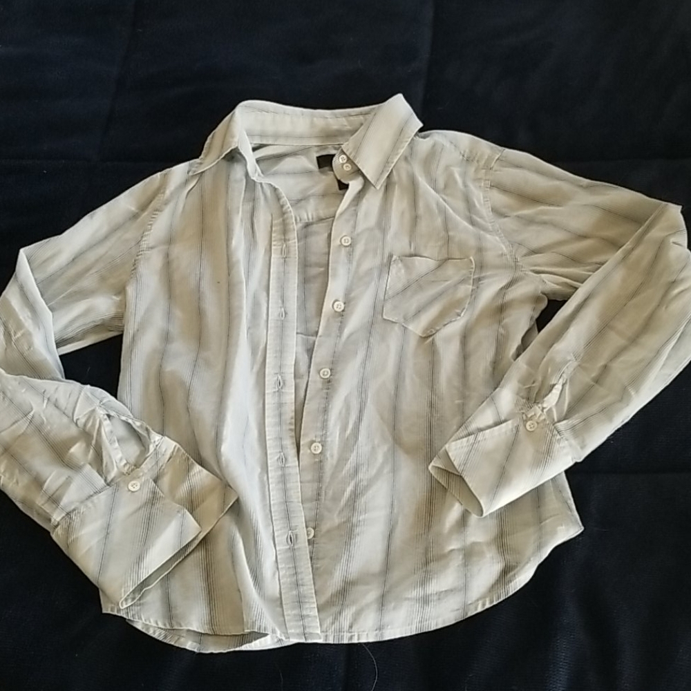 Express casual button up shirt light blue